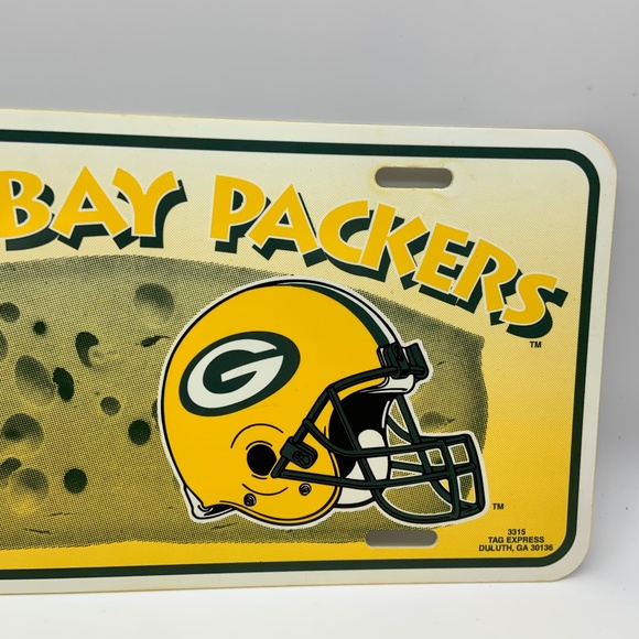 Vintage 1996 NFL Tag Express Green Bay Packers Plastic Decorative License Plate - Picture 4 of 10